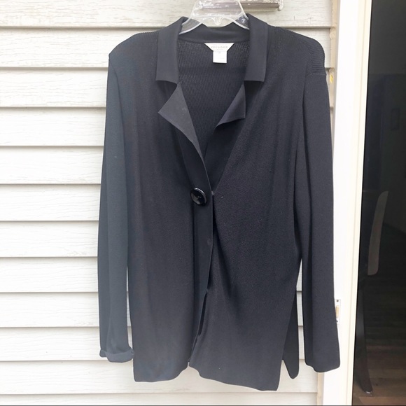 Misook Sweaters - Exclusively Misook Black Knit Cardigan Sweater 2X